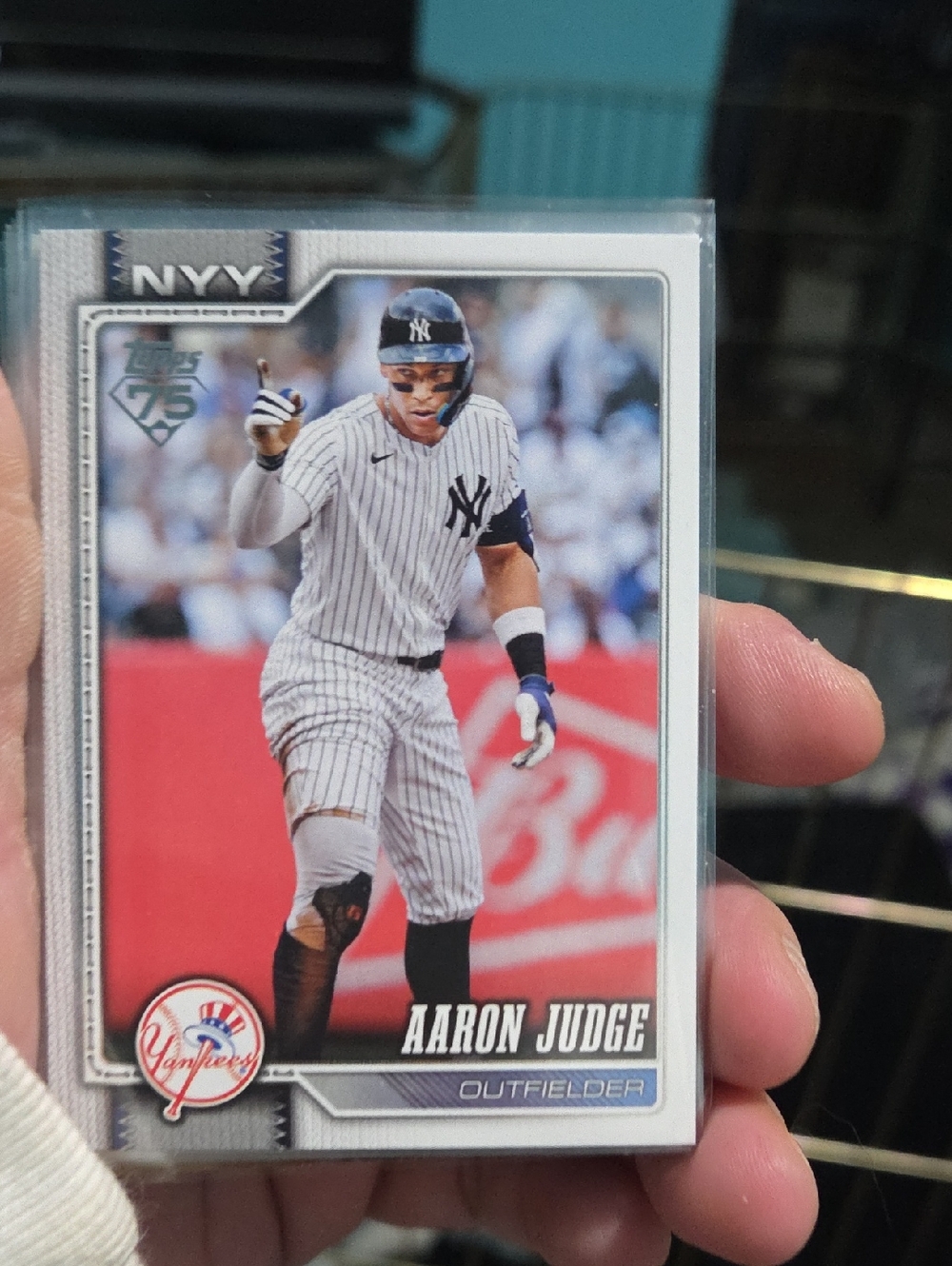 Topps Aaron Judge Yankees Card - Navy Blue, White, Red